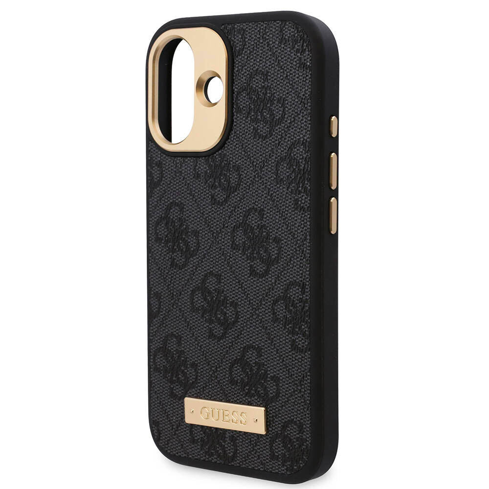Guess iPhone 16 Orjinal Lisanslı Magsafe Şarj Özellikli PU 4G Desenli Metal Plaka Klasik Logolu Telefon Kılıfı - 22 Guess iPhone 16 Orjinal Lisanslı Magsafe Şarj Özellikli PU 4G Desenli Metal Plaka Klasik Logolu Telefon Kılıfı - 22